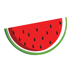The illustration of watermelon vector. Suitable for fruits icon, sign or symbol.
