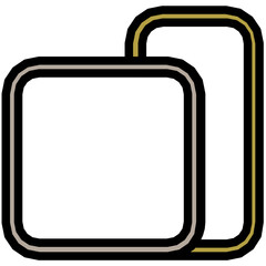 Overlapping Layers Colored Line Icon