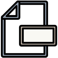 File Colored Line Icon