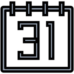 Calendar Colored Line Icon