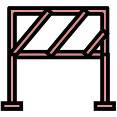 Barrier Colored Line Icon