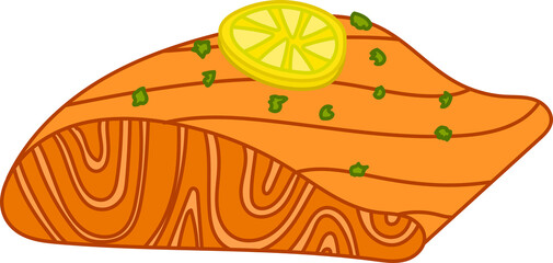 salmon diet fitness healthy clipart