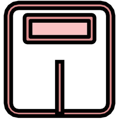Weighing Machine Colored Line Icon
