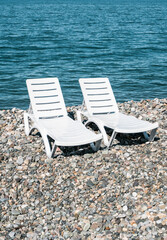 beach chair on the beach