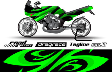 racing motorcycle wrapping sticker design