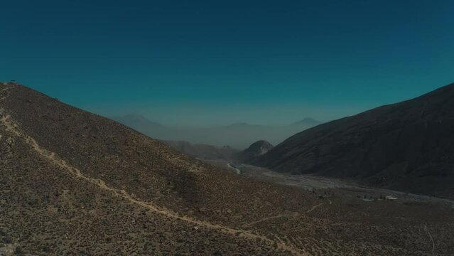 Aerial view of mountains in Quetta Pakistan