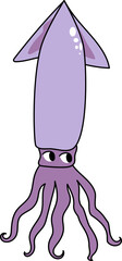 squid under the sea ocean fish animal clipart