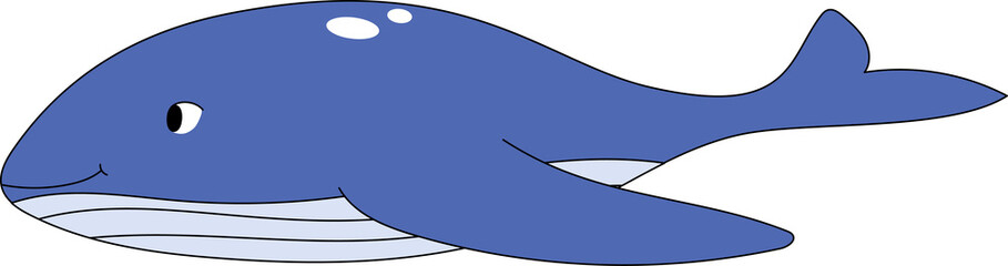 whale under the sea ocean fish animal clipart