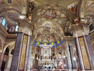Pompei - Altare del Santuario della Beata Vergine del Rosario - obrazy, fototapety, plakaty