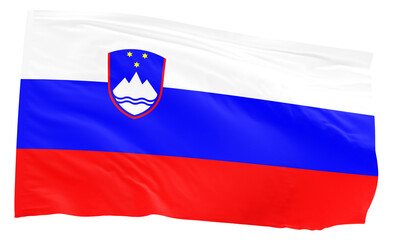 Slovenia waving flag transparent background PNG