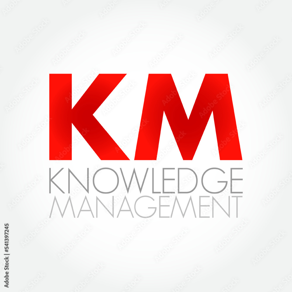 Poster km - knowledge management is the process of identifying, organizing, storing and disseminating infor