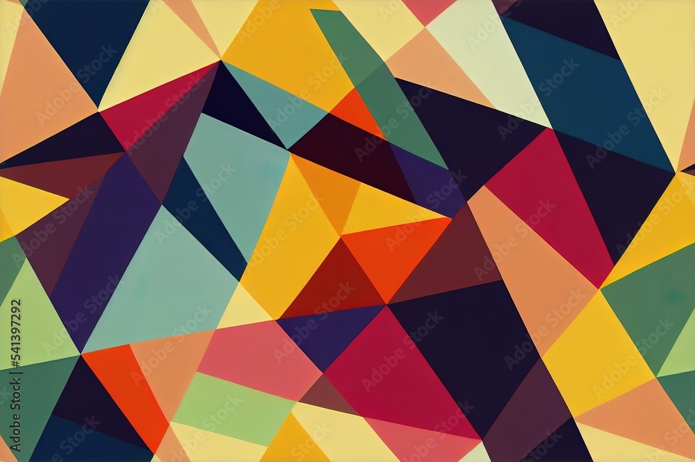 Aufkleber modern geometric abstract pattern design with simple geometrical shapes and basic colorful forms. gr