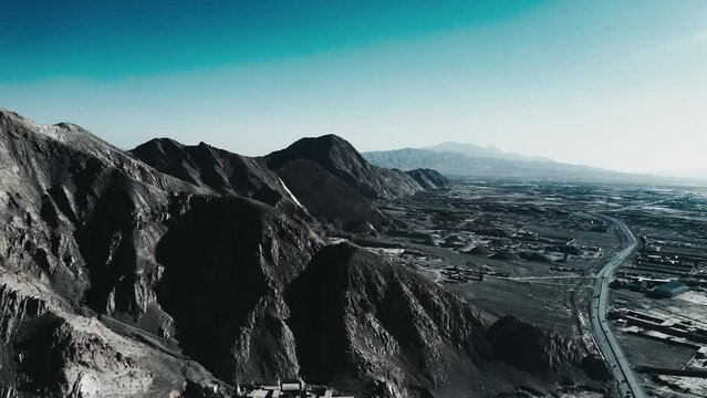 Aerial view of mountains in Quetta Pakistan