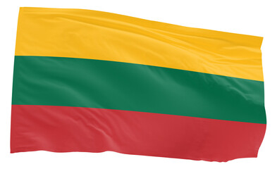 Lithuania waving flag transparent background PNG