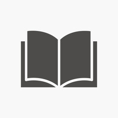 open book, literature, education, textbook, library, study, knowledge, learning icon vector isolated	