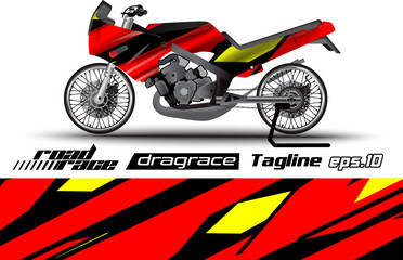 racing motorcycle wrapping sticker design