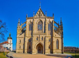 The portal of  St Barbara Cathedral, Kutna Hora, Czech Republic