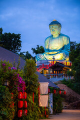 Big Buddha (Daibutsu) at Wat Phra That Doi Phra Chan, Lampang Province, Thailand.