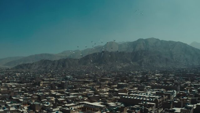 Aerial view of Quetta city in Pakistan