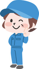 笑顔のシニア女性作業員