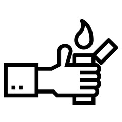 Obraz premium lighter line icon style