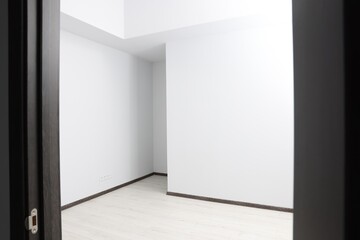 Empty office room with white walls. Interior design