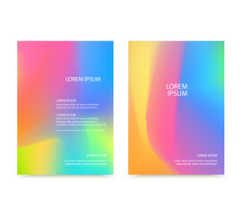Set of Colorful Modern Abstract Flyers a4 blank Vector illustration