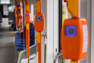 Russia. Saint-Petersburg. Validator - equipment for checking travel documents.