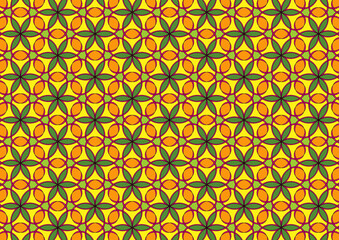 Fototapeta premium Flower fabric pattern 