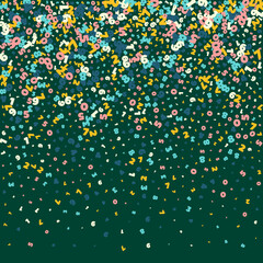 Falling light numbers. Math study concept with flying digits. Unique back to school mathematics banner on blackboard background. Falling numbers vector illustration.