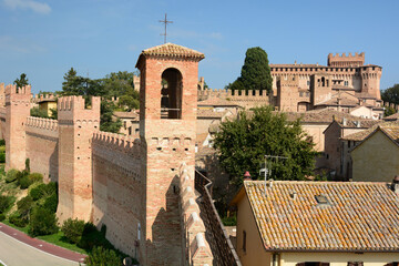 View of Gradara old town. Pesaro and Urbino province. Marche. Italy