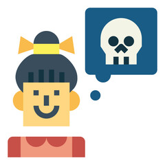 dead flat icon style
