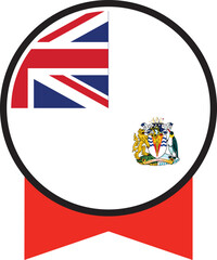 British Antarctic Territory flag, the flag of British Antarctic Territory, vector illustration.