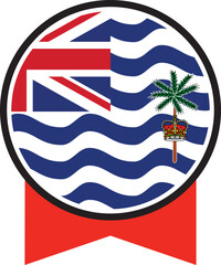 British Indian Ocean Territory flag, the flag of British Indian Ocean Territory, vector illustration.