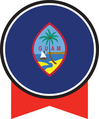 Guam flag, the flag of Guam, vector illustration.