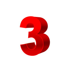3D Number design element
