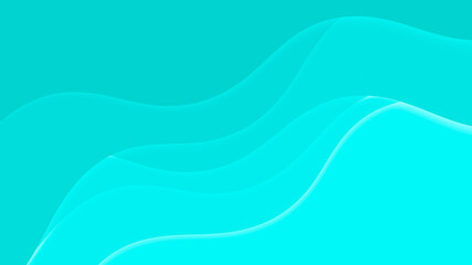 Abstract 3d paper cut illustration. Wavy paper layers cutout with shadow effect.