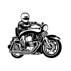 Motorcycle logo vector design. Motorcycle design with hand drawing style. 