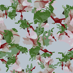 UFO camouflage of various shades of green, red and grey colors