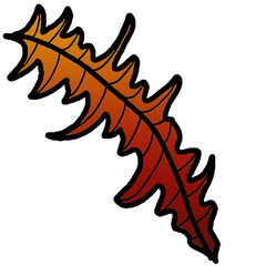 brown leaf isolated on background