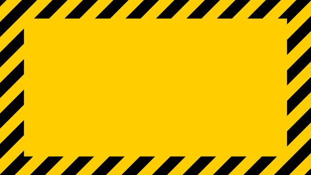 Yellow black warning stripes, danger safety background, sign line hazard