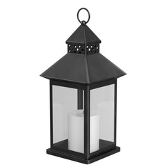 3d rendering illustration of a lantern with candle