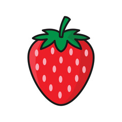 strawberry icon vector design template in white background