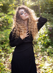 Portrait of young beautiful woman. Natural light. Shallow depth of field.