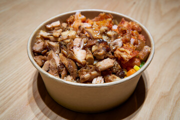 A Crispy and Delicious BBQ Chicken Chop Double Rice