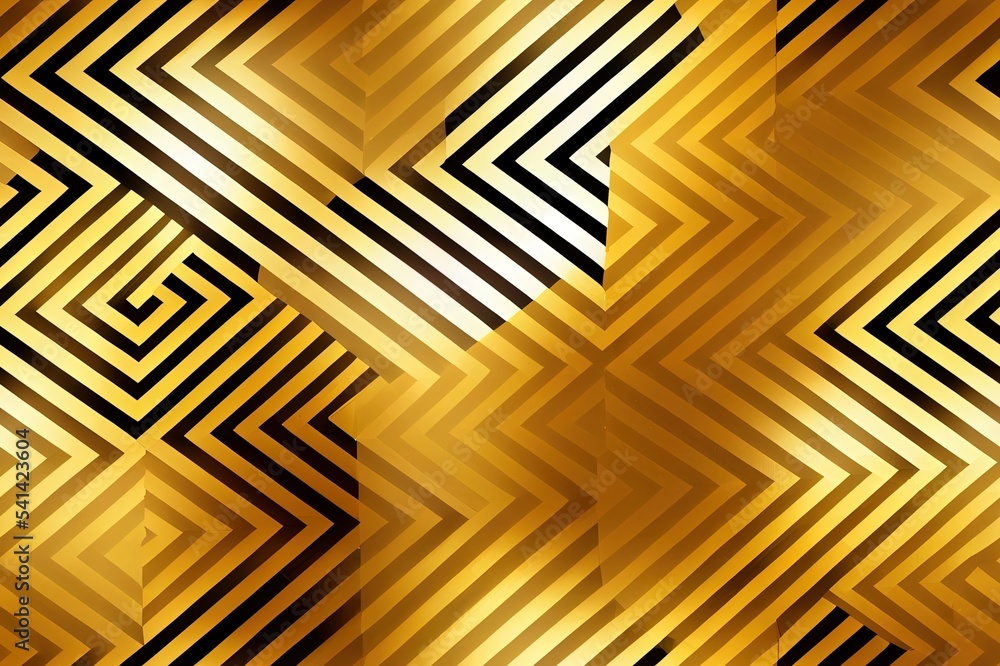Poster golden hexagonal line pattern background.