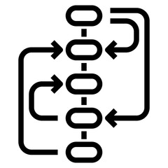 workflow line icon