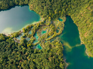 Several waterfalls of one of the most astonishing Plitvice Lakes, Croatia. A truly virgin and wonderful piece of nature.