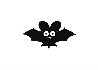 funny bat animal logo design mascot