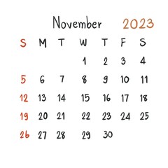 Obraz premium planner calendar 2023 new year illustration